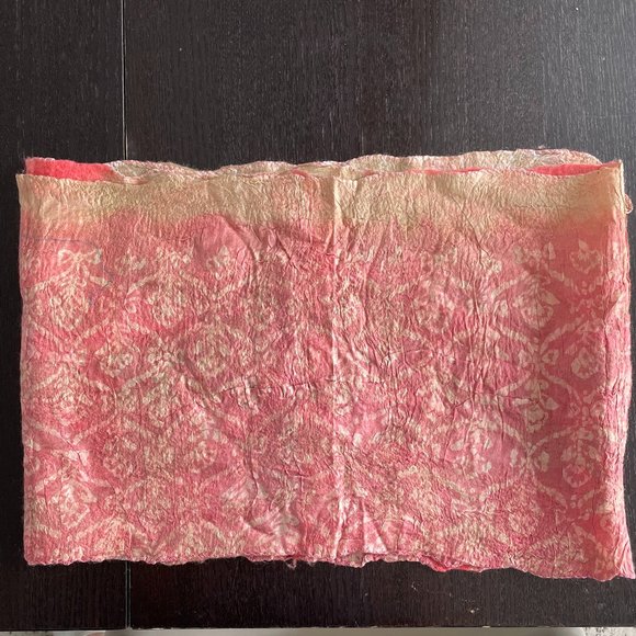 Wearable Art Crafted Wool Silk Scarf Wrap Kooloo Hand Made in Nepal 74 x 12 in - Picture 10 of 16